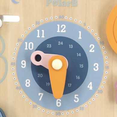 Дерев'яний календар Viga Toys PolarB з годинником, англійською мовою (44056)