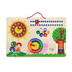 Розвиваюча іграшка Viga Toys "Календар і годинник" (50380)