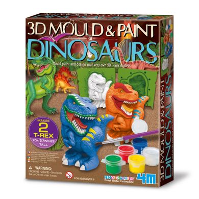 Набор для создания 3D-фигурок из гипса Динозавры 4M (00-04777)