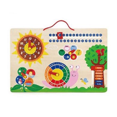 Развивающая игрушка Viga Toys "Календарь и часы" (50380)