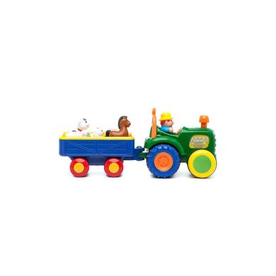 Игрушка на колесах Kiddieland Трактор с трейлером (украинский) 024753