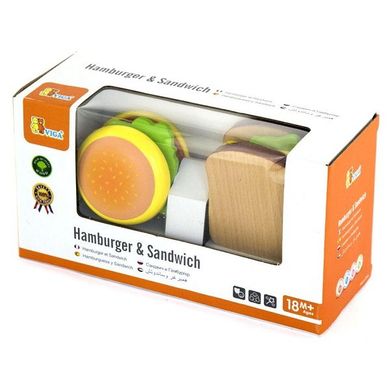 Игровой набор Viga Toys "Гамбургер и сэндвич" (50810)