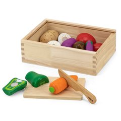 Іграшкові продукти Viga Toys Нарізані овочі з дерева (44540)