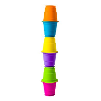Іграшка тактильна М'які чашки Fat Brain Toys Suction Kupz 6 шт. (F183ML)