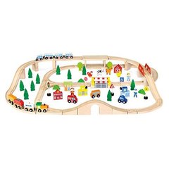 Іграшка Viga Toys "Залізниця", 90 деталей