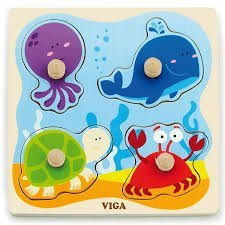 Пазл Viga Toys "Морські мешканці" (50132)