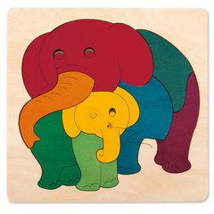 Пазл Hape George Luck «Слон з малюком», 8 ел E6505
