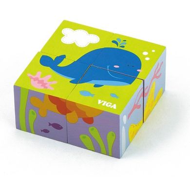 Пазл-кубики Viga Toys "Подводный мир" (50161)
